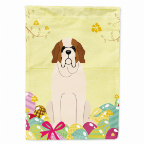 Saint Bernard Easter Eggs Breed Themed Flag Canvas