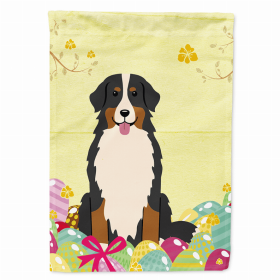 Bernese Mountain Dog Easter Eggs Breed Themed Flag Canvas