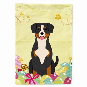 Entlebucher Mountain Dog Easter Eggs Breed Themed Flag Canvas