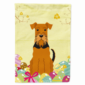 Airedale Terrier Easter Eggs Breed Themed Flag Canvas