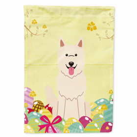 German Shepherd - White Easter Eggs Breed Themed Flag Canvas