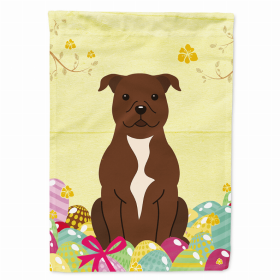 Staffordshire Bull Terrier - Chocolate Easter Eggs Breed Themed Flag Canvas