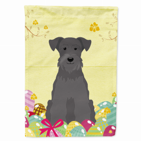 Miniature Schnauzer - Black - Easter Eggs Breed Themed Flag Canvas