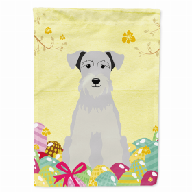 Miniature Schnauzer - White - Easter Eggs Breed Themed Flag Canvas