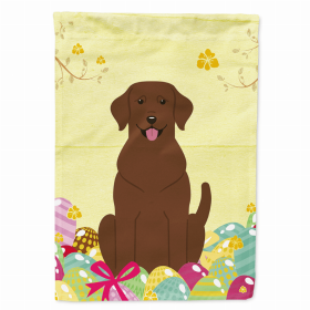 Labrador Retriever - Chocolate Easter Eggs Breed Themed Flag Canvas