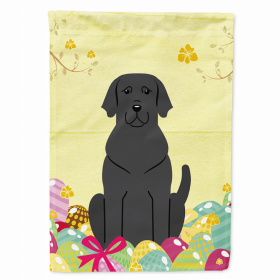 Labrador Retriever - Black Easter Eggs Breed Themed Flag Canvas