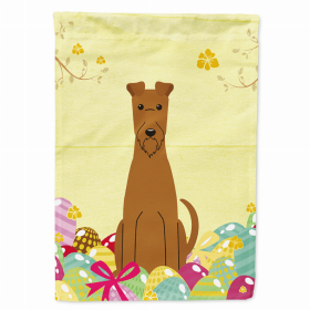 Irish Terrier Easter Eggs Breed Themed Flag Canvas