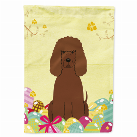 Irish Water Spaniel Easter Eggs Breed Themed Flag Canvas