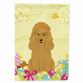 Poodle - Tan Easter Eggs Breed Themed Flag Canvas