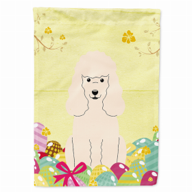 Poodle - White Easter Eggs Breed Themed Flag Canvas