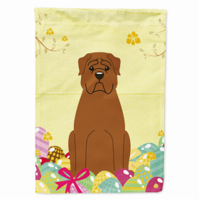 Dogue de Bourdeaux Easter Eggs Breed Themed Flag Canvas