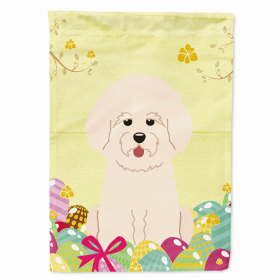 Bichon Frise Easter Eggs Breed Themed Flag Canvas