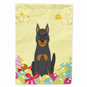 Beauce Shepherd Dog Easter Eggs Breed Themed Flag Canvas