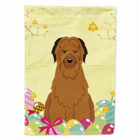 Briard - Brown Easter Eggs Breed Themed Flag Canvas