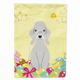 Bedlington Terrier - Blue Easter Eggs Breed Themed Flag Canvas