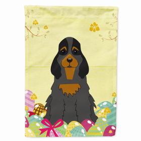 Cocker Spaniel - Black and Tan Easter Eggs Breed Themed Flag Canvas