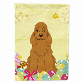 Cocker Spaniel - Red Easter Eggs Breed Themed Flag Canvas