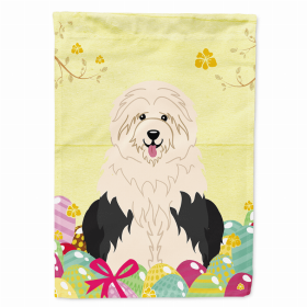 Old English Sheepdog Easter Eggs Breed Themed Flag Canvas