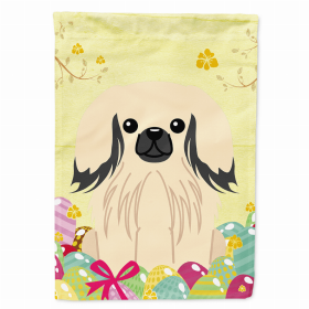 Pekingese - Cream Easter Eggs Breed Themed Flag Canvas