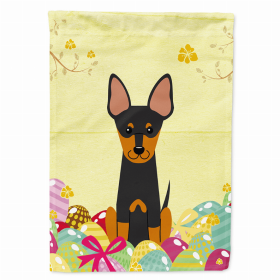 Toy Fox Terrier Easter Eggs Breed Themed Flag Canvas