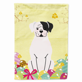 Boxer - White Easter Eggs Breed Themed Flag Canvas