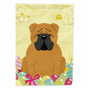 Bulldog - Red Easter Eggs Breed Themed Flag Canvas