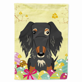 Dachshund - Wire - Dapple Easter Eggs Breed Themed Flag Canvas