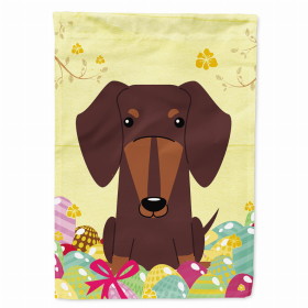 Dachshund - Chocolate Easter Eggs Breed Themed Flag Canvas