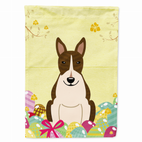 Bull Terrier - Dark Brindle Easter Eggs Breed Themed Flag Canvas