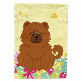 Chow Chow - Red Easter Eggs Breed Themed Flag Canvas