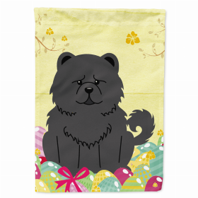 Chow Chow - Black Easter Eggs Breed Themed Flag Canvas