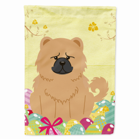 Chow Chow - Cream Easter Eggs Breed Themed Flag Canvas