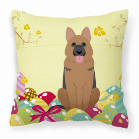 German Shepherd Easter Eggs Design Dog Art Fabric Decorative Pillow