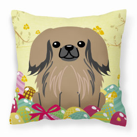 Pekingese - Tan Easter Eggs Design Dog Art Fabric Decorative Pillow