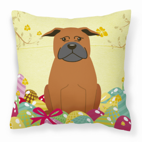 Chinese Chongqing Dog Easter Eggs Design Dog Art Fabric Decorative Pillow