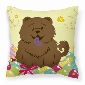 Chow Chow - Chocolate Easter Eggs Design Dog Art Fabric Decorative Pillow