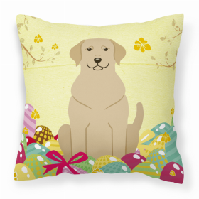 Labrador Retriever - Yellow Easter Eggs with Dog Fabric Decorative Pillow