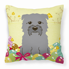 Glen of Imaal Terrier - Grey Easter Eggs With Dog Fabric Decorative Pillow