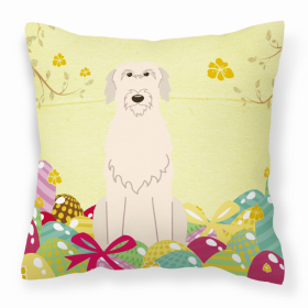 Irish Wolfhound Easter Eggs With Dog Fabric Decorative Pillow