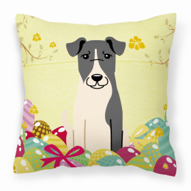 Fox Terrier - Smooth Easter Eggs With Dog Fabric Decorative Pillow