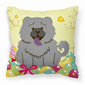 Chow Chow - Blue Easter Eggs with Dog Fabric Decorative Pillow