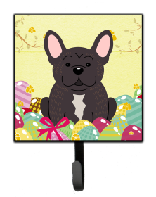 French Bulldog - Brindle - Easter Eggs Themed Art Leash or Key Holder