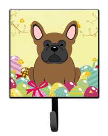 French Bulldog - Brown - Easter Eggs Themed Art Leash or Key Holder