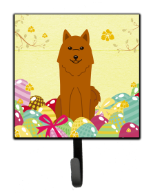 Karelian Bear Dog Easter Eggs Themed Art Leash or Key Holder