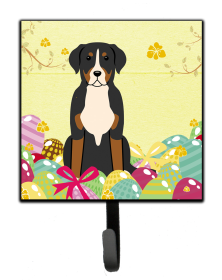 Greater Swiss Mountain Dog Easter Eggs Themed Art Leash or Key Holder