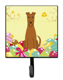 Irish Terrier Easter Eggs Themed Art Leash or Key Holder