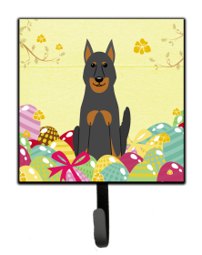 Beauce Shepherd Dog Easter Eggs Themed Art Leash or Key Holder