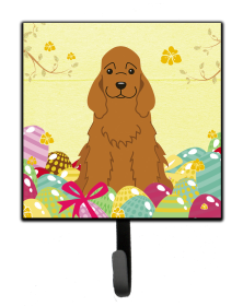 Cocker Spaniel - Red - Easter Eggs Themed Art Leash or Key Holder