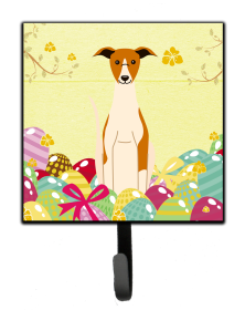 Whippet Easter Eggs Themed Art Leash or Key Holder