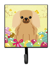 Pekingese - Fawn - Easter Eggs Themed Art Leash or Key Holder